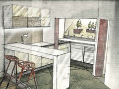 Эскиз интерьера кухни Эскиз интерьера кухни