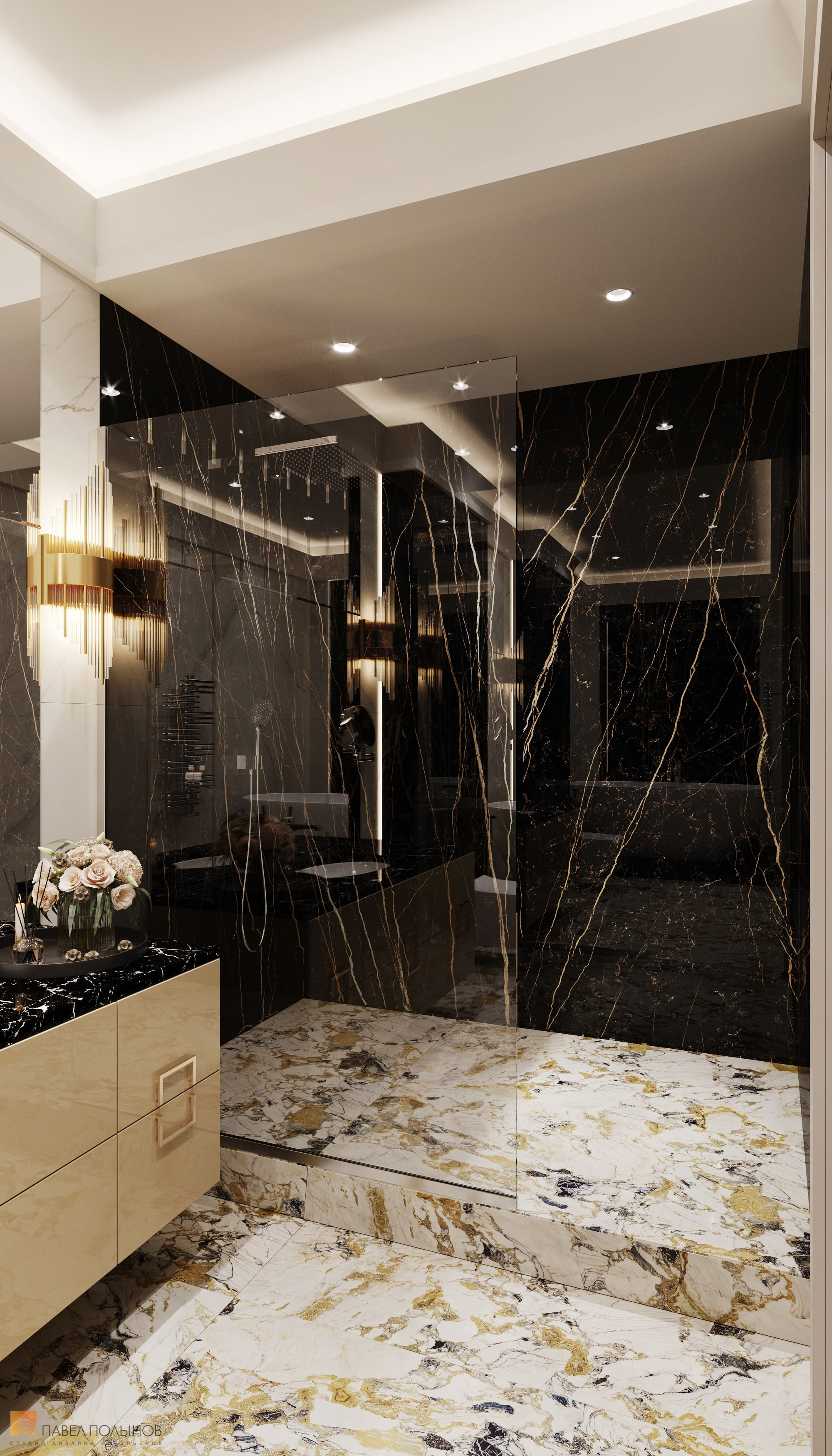Фото ванная комната из проекта «Интерьер квартиры в современном стиле, 178 кв.м.»