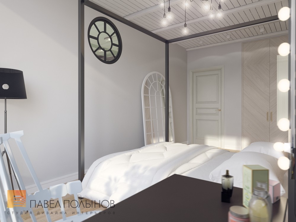 Фото дизайн интерьера спальни из проекта «Интерьер трехкомнатной квартиры в элитном доме «Таврический», 112 кв.м»