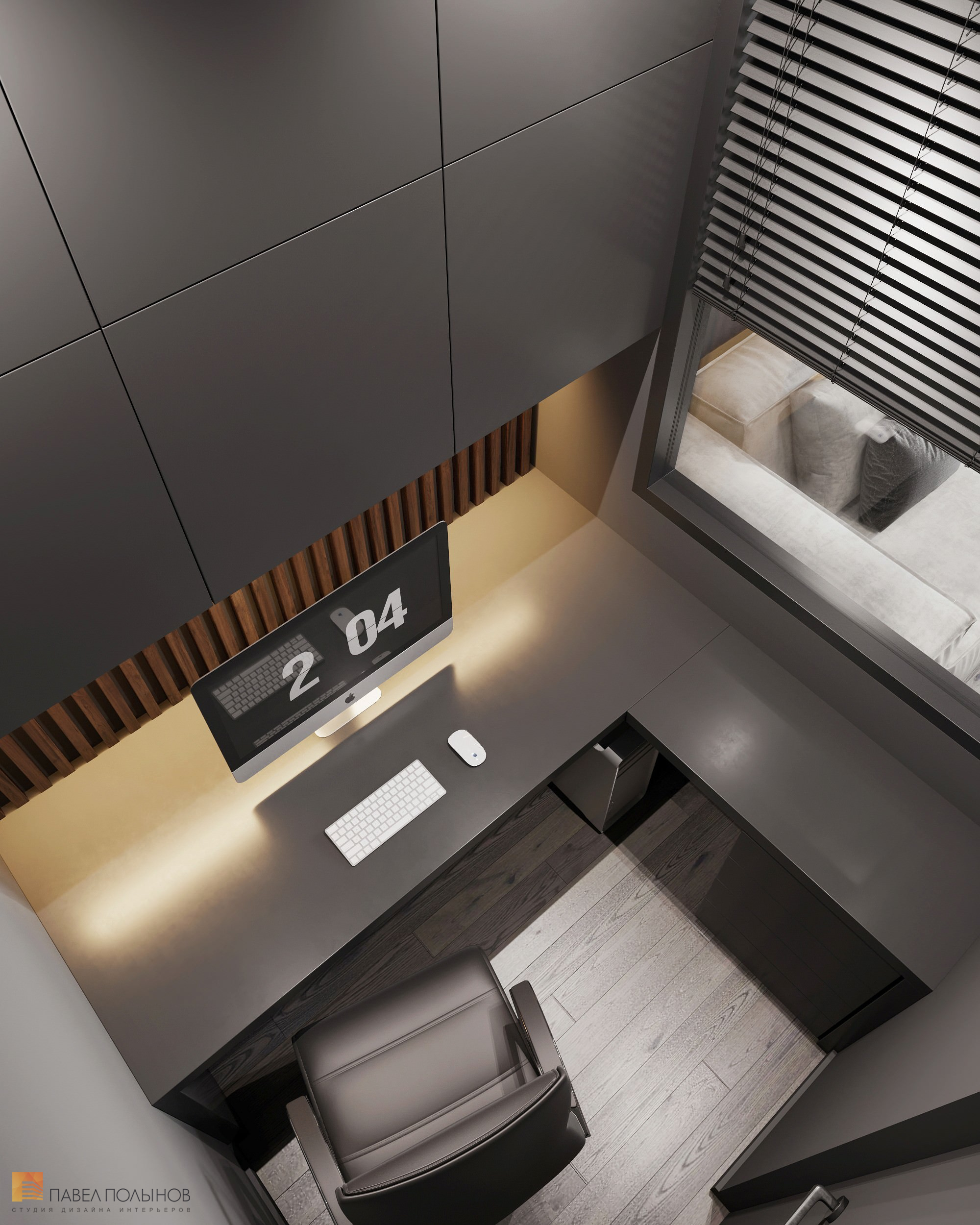 Фото домашний кабинет из проекта «Интерьер квартиры в современном стиле, ЖК «Символ», 64 кв.м.»