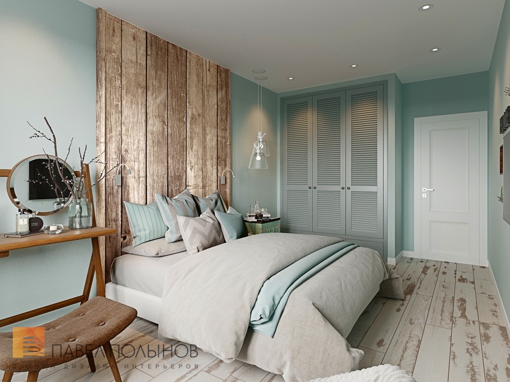 Фото дизайн интерьера спальни из проекта «Интерьер квартиры в скандинавском стиле с элементами лофта, ЖК «Skandi Klabb» »