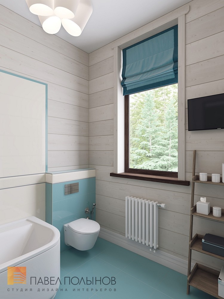 Фото дизайн интерьера ванной комнаты из проекта «Интерьер загородного дома в Репино, 347 кв.м.»