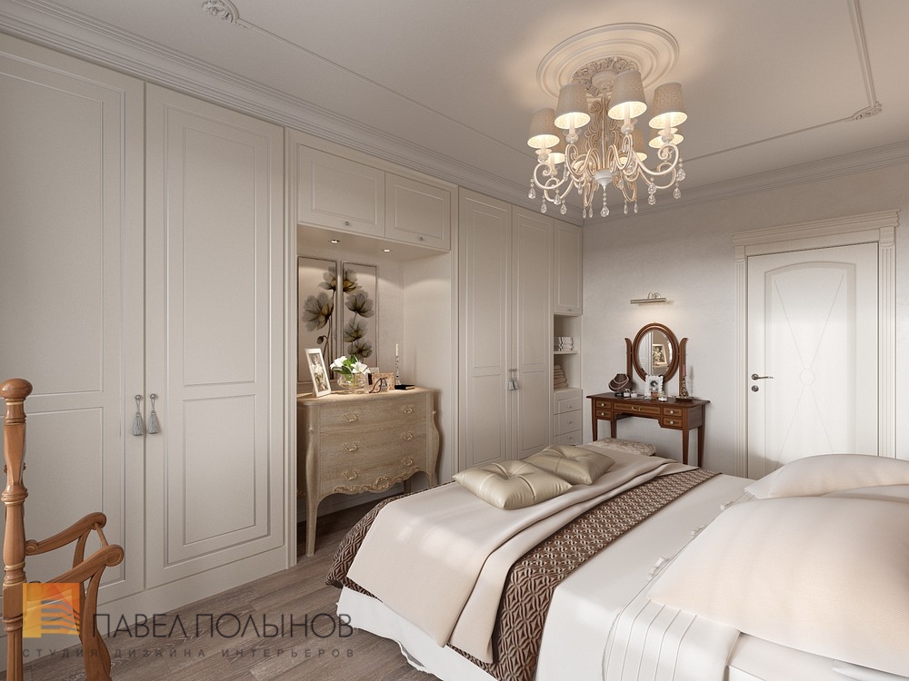 Фото дизайн интерьера спальни из проекта «Интерьер квартиры в классическом стиле, ЖК «Новомосковский», 60 кв.м.»