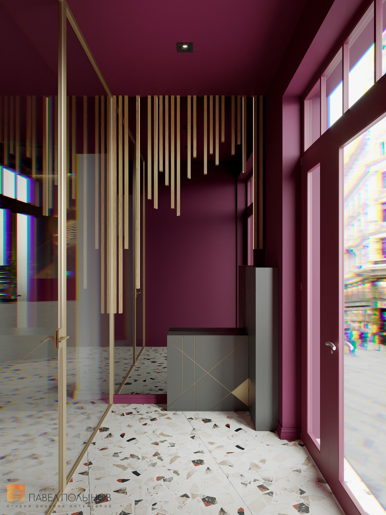 Фото входная зона из проекта «Дизайн интерьера винного магазина «Винолучи», 135 кв.м. »