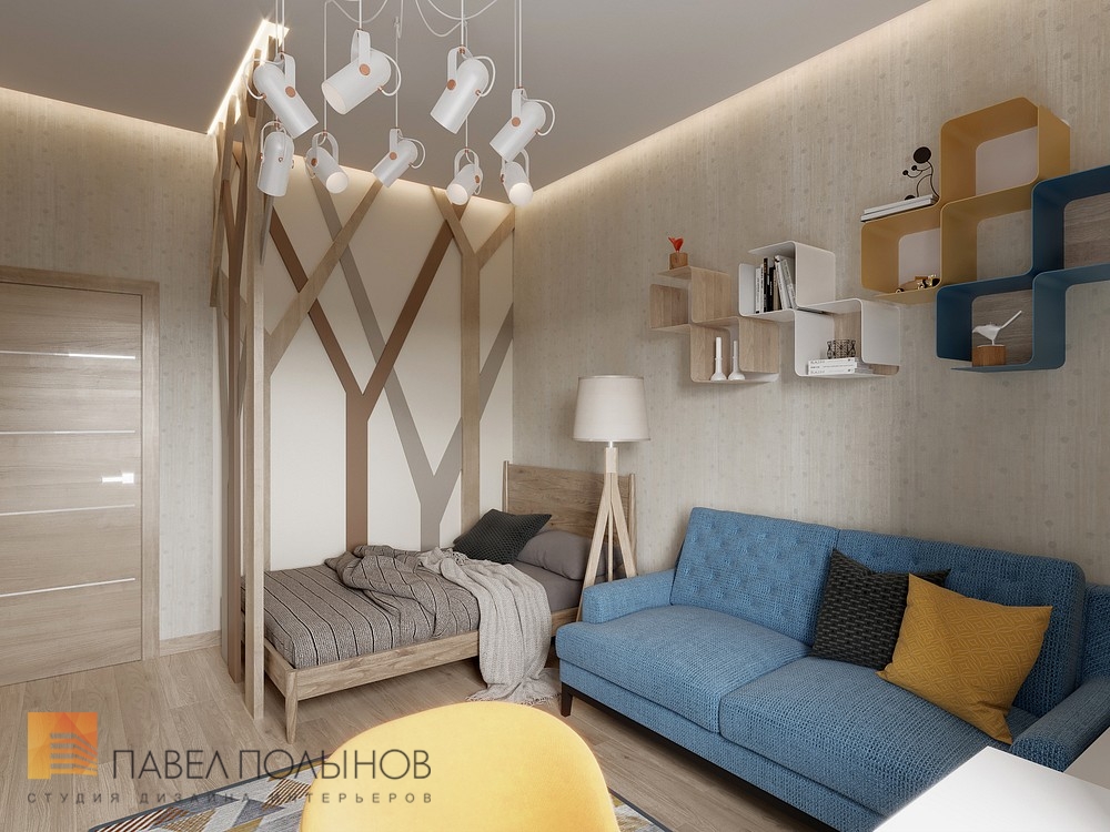 Фото интерьер детской комнаты из проекта «Дизайн квартиры в современном стиле, ЖК «Home Sweet Home», 129 кв.м.»
