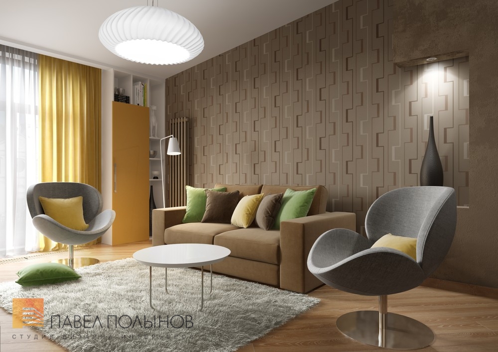 Фото комната для гостей из проекта «Дизайн интерьера квартиры в ЖК «Дом-Мегалит на Дибуновской», 130 кв.м»