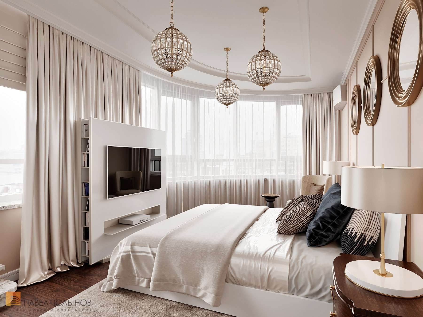 Фото спальня из проекта «Интерьер квартиры 200 кв.м. в стиле Ар-деко, ЖК «Граф Орлов»»