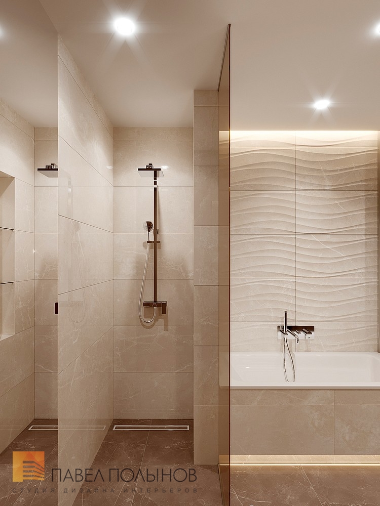 Фото ванная комната из проекта «Дизайн квартиры в современном стиле, ЖК «Home Sweet Home», 129 кв.м.»