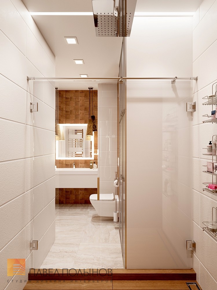 Фото дизайн интерьера ванной комнаты из проекта «Дизайн квартиры 70 кв.м. в современном стиле, ЖК «Новомосковский»»