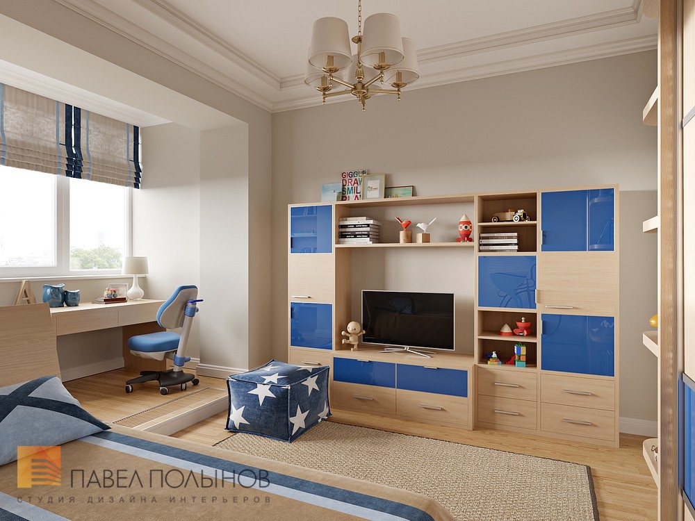 Фото дизайн детской комнаты из проекта «Дизайн квартиры 74 кв.м. в стиле американской классики, ЖК «Платинум»»
