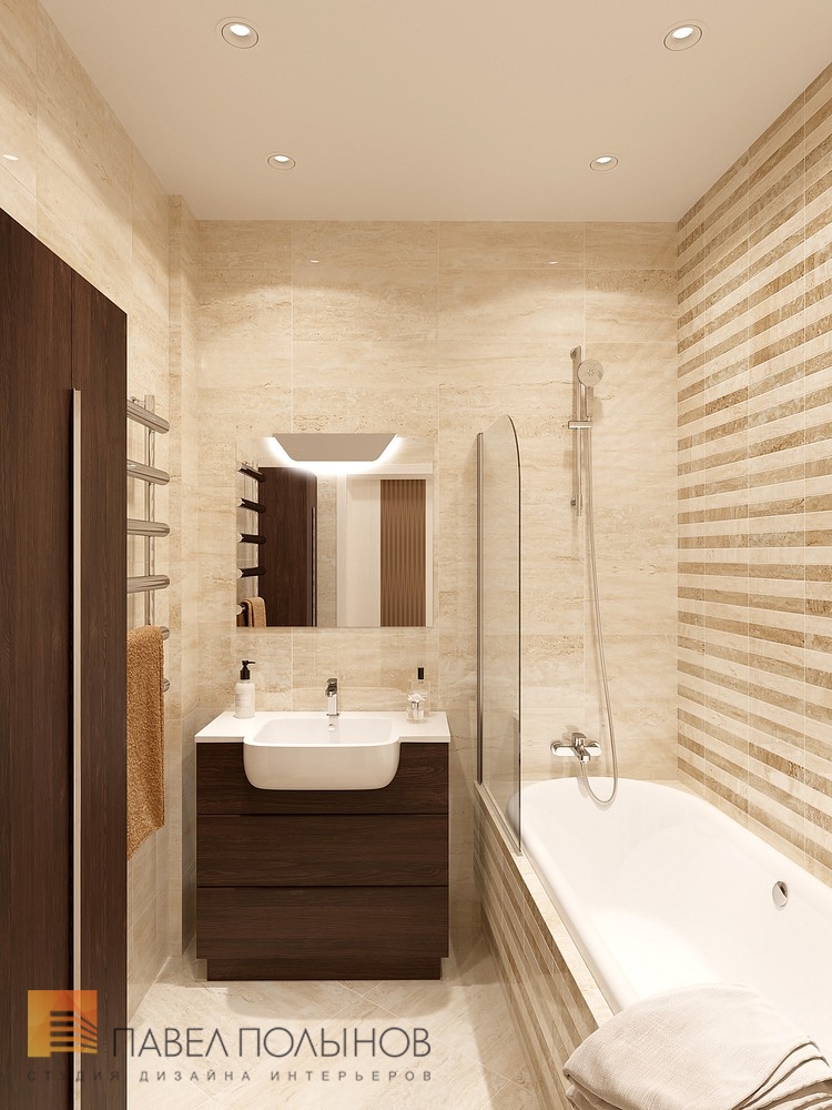 Фото ванная комната из проекта «Дизайн проект 1-комнатной квартиры 70 кв.м. в ЖК «Риверсайд», современный стиль»