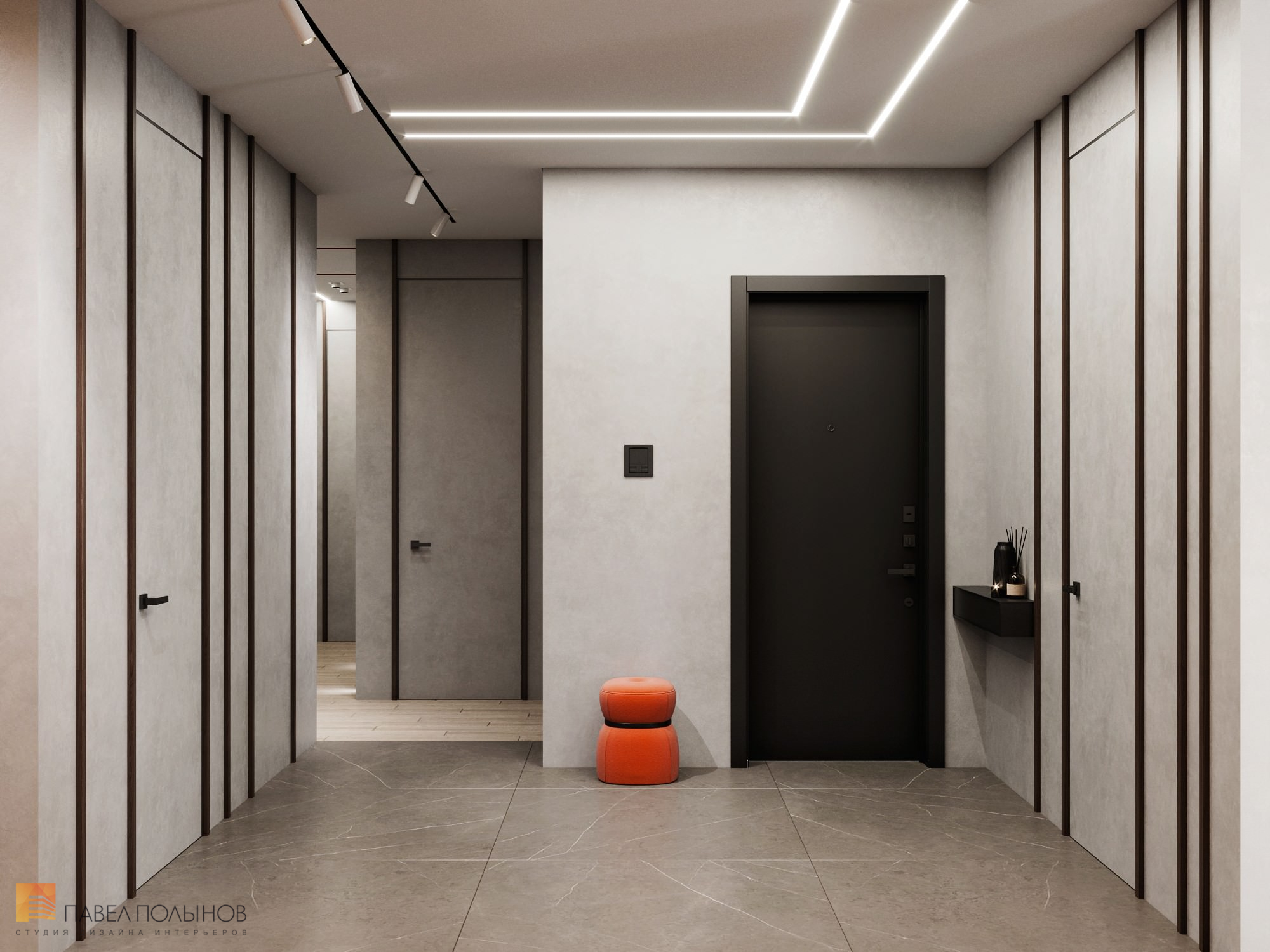 Фото прихожая из проекта «Дизайн интерьера квартиры в ЖК «Крестовский Deluxe», современный стиль, 233 кв.м.»