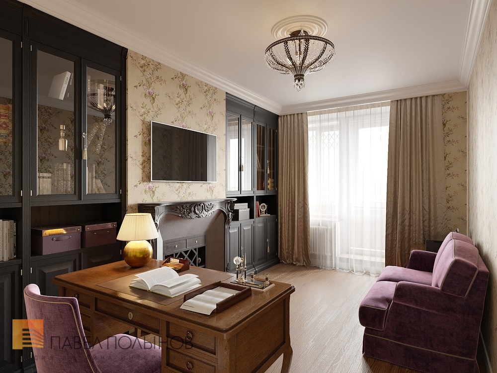 Фото кабинет из проекта «Квартира в классическом стиле, ЖК «Time дом у Московской», 120 кв.м.»