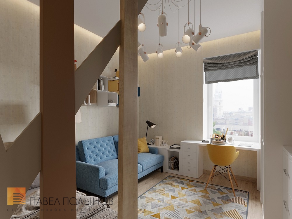 Фото детская комната из проекта «Дизайн квартиры в современном стиле, ЖК «Home Sweet Home», 129 кв.м.»