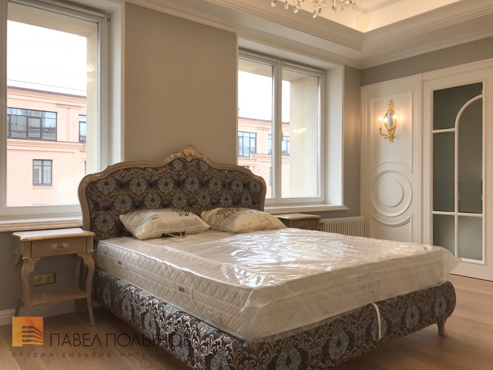 Фото ремонт спальни из проекта «Ремонт четырехкомнатной квартиры в классическом стиле, ЖК «Парадный квартал», 169 кв.м.»