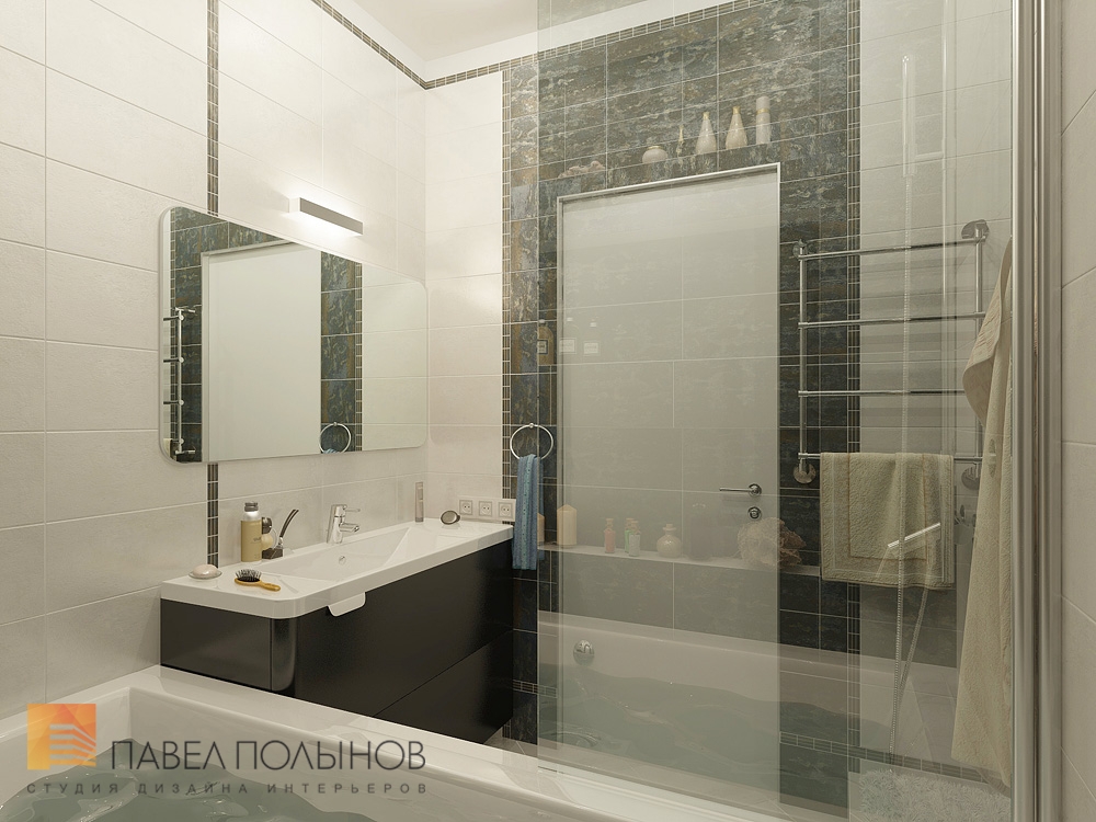 Фото интерьер ванной комнаты из проекта «пр. Пятилеток - дизайн интерьера квартиры 50 кв.м»