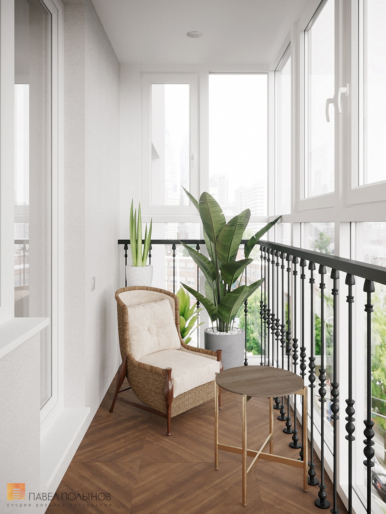 Фото балкон из проекта «Дизайн интерьера квартиры в классическом стиле, ЖК «Балтийская жемчужина», 95 кв.м.»