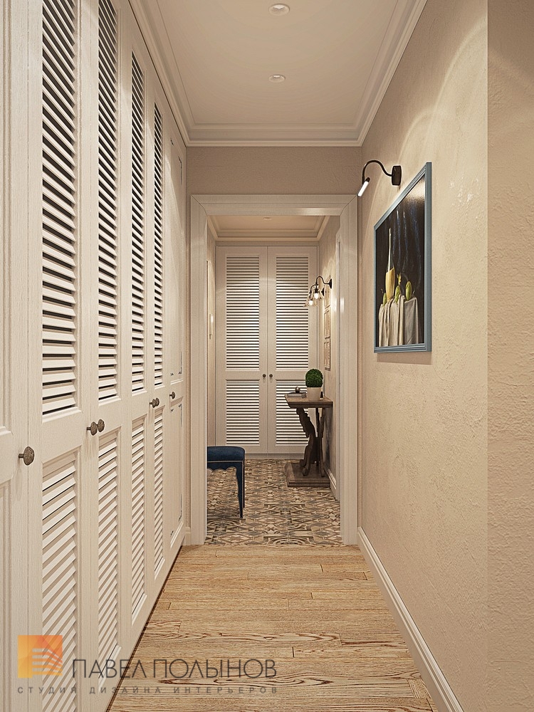 Фото дизайн коридора из проекта «Интерьер квартиры в стиле легкой классики, ЖК «Академ-Парк», 68 кв.м.»