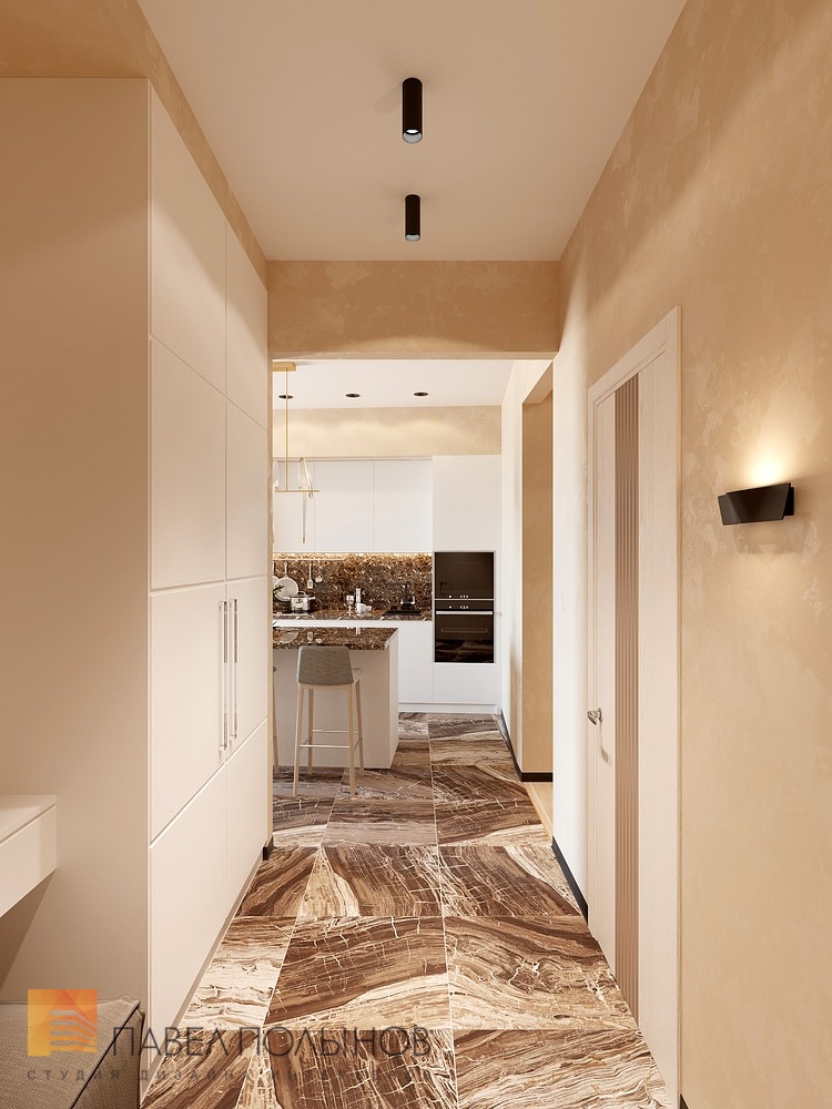 Фото интерьер холла из проекта «Дизайн проект 1-комнатной квартиры 70 кв.м. в ЖК «Риверсайд», современный стиль»