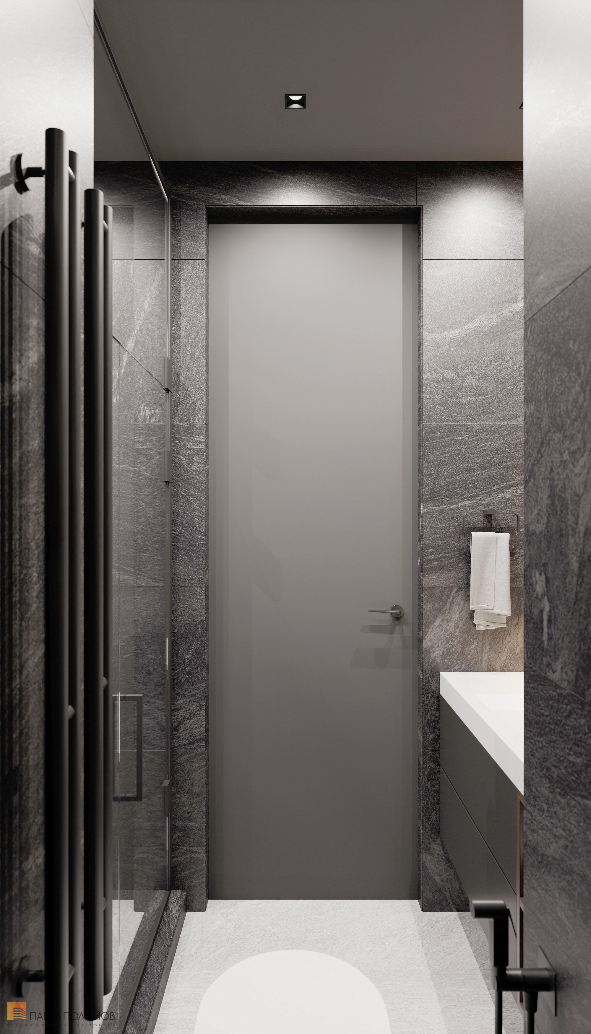 Фото интерьер ванной комнаты из проекта «Интерьер квартиры в современном стиле, ЖК «Символ», 64 кв.м.»