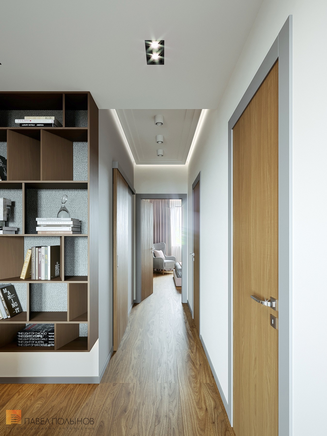 Фото холл из проекта «Интерьер квартиры с современном стиле с элементами скандинавского, ЖК «Skandi Klubb», 77 кв.м.»