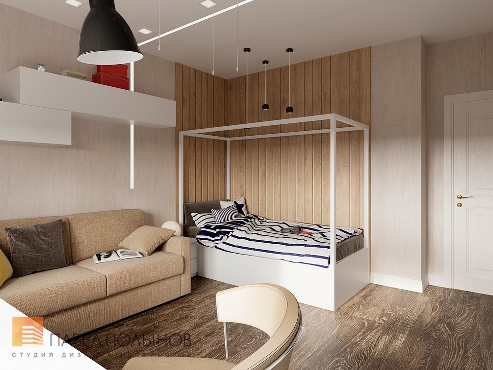 Фото дизайн интерьера детской комнаты из проекта «Дизайн квартиры 70 кв.м. в современном стиле, ЖК «Новомосковский»»