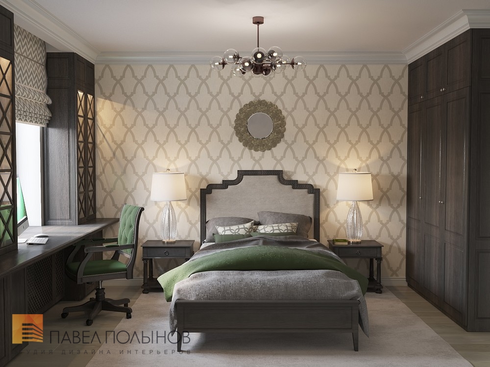 Фото дизайн спальни из проекта «Интерьер пятикомнатной квартиры в стиле неоклассики с элементами прованса и шебби-шик, 104 кв.м.»