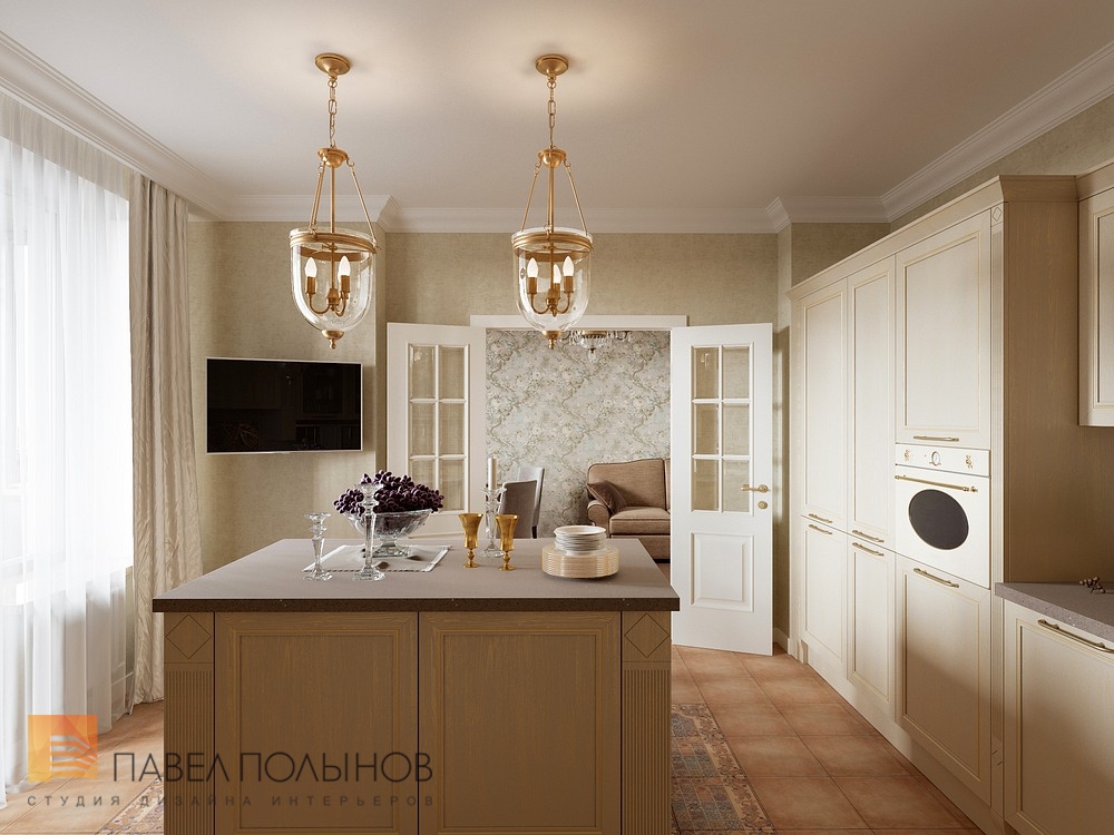 Фото кухня из проекта «Квартира в классическом стиле, ЖК «Time дом у Московской», 120 кв.м.»