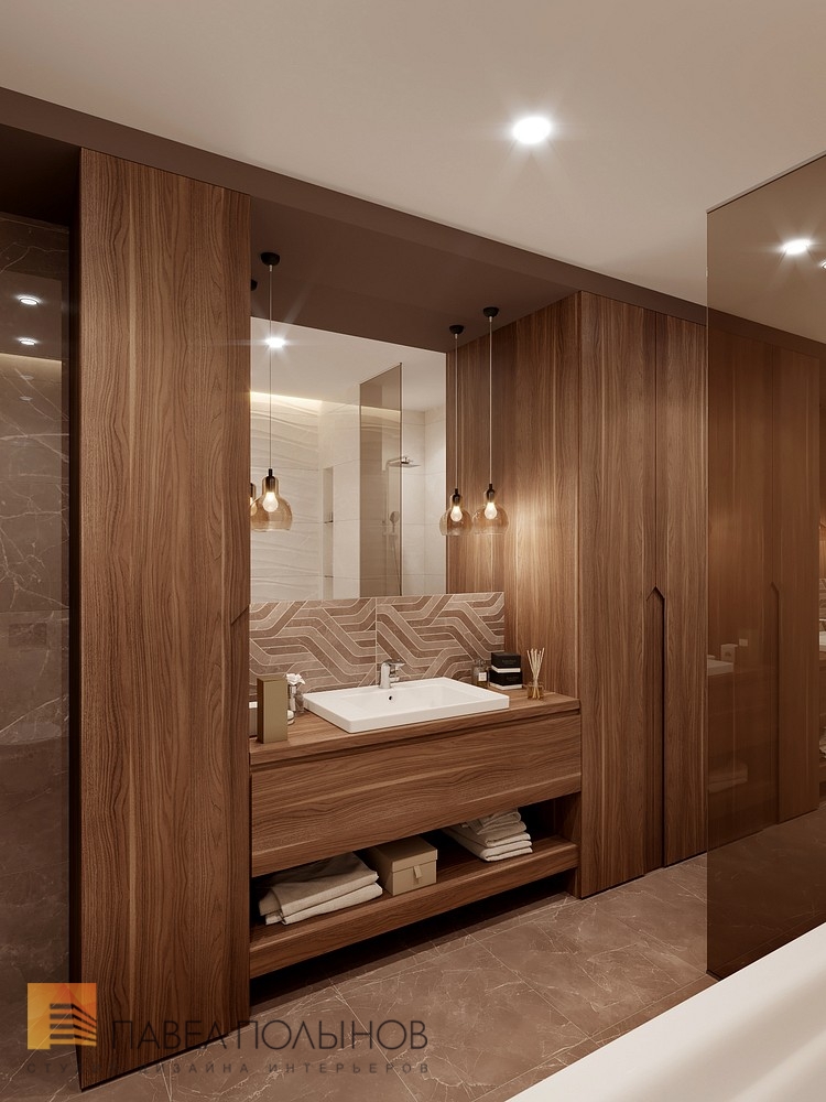 Фото ванная комната из проекта «Дизайн квартиры в современном стиле, ЖК «Home Sweet Home», 129 кв.м.»