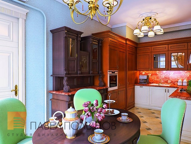 Фото дизайн кухни из проекта «ул. Казначейская - дизайн интерьера квартиры 95 кв.м»