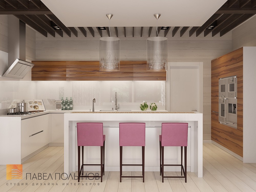 Фото дизайн интерьера кухни из проекта «Интерьер загородного дома в Репино, 347 кв.м.»