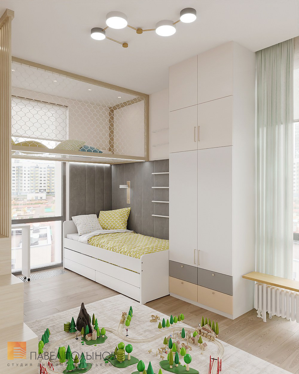 Фото дизайн детской комнаты из проекта «ЖК BauHaus, 95 кв.м.»