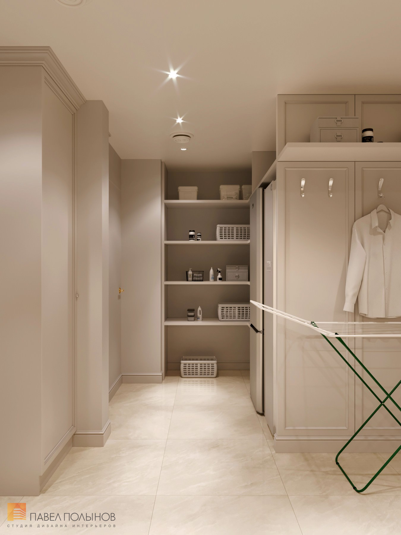 Фото дизайн интерьера хозяйственной комнаты из проекта «Дизайн квартиры в стиле современной классики, ЖК «Riverside», 180 кв.м.»