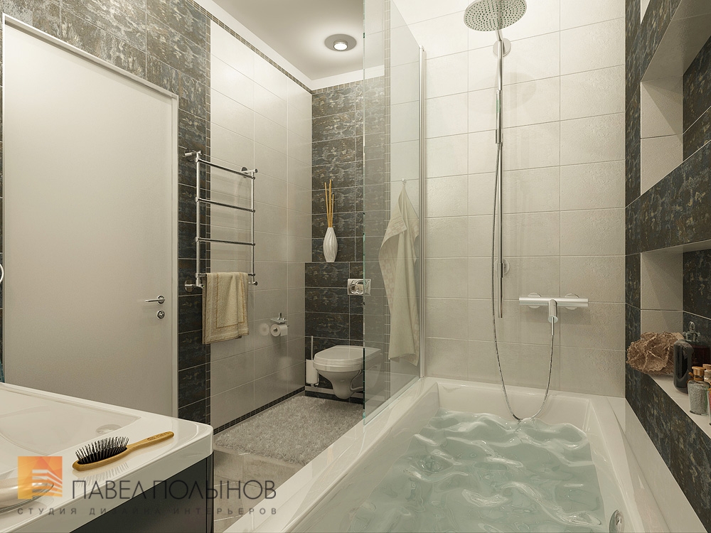 Фото дизайн ванной комнаты из проекта «пр. Пятилеток - дизайн интерьера квартиры 50 кв.м»