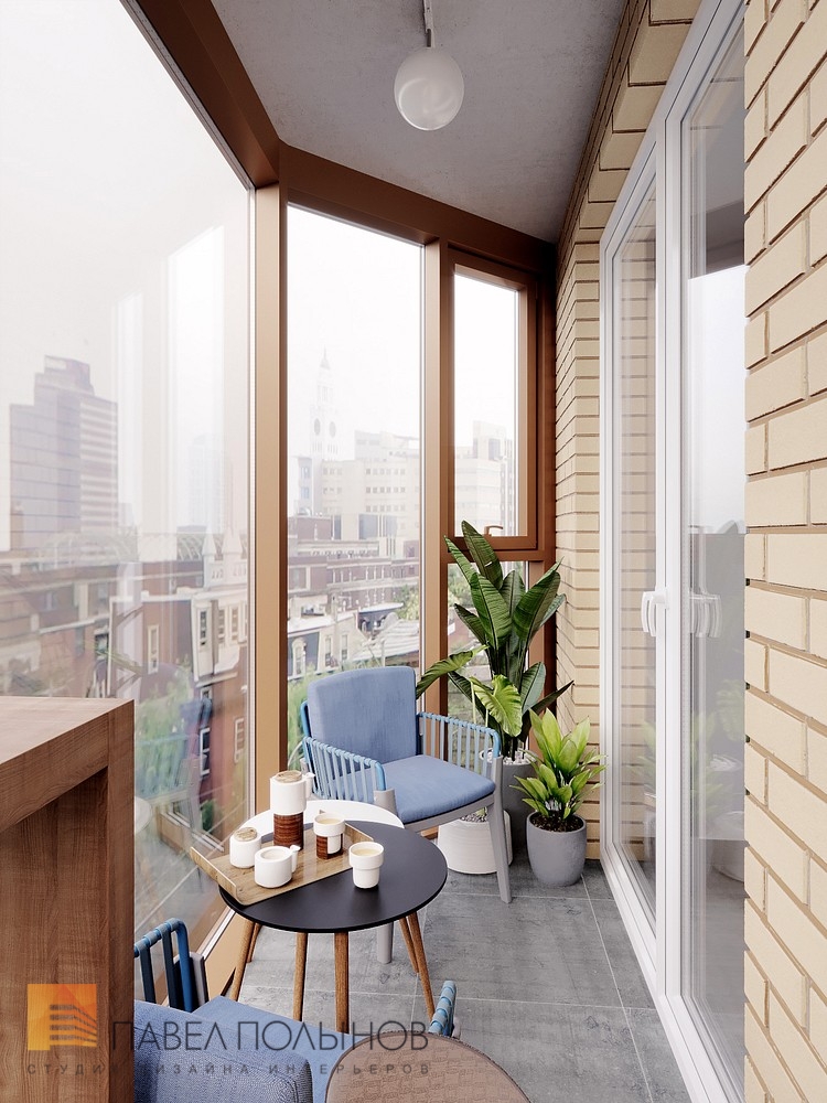 Фото балкон из проекта «Дизайн квартиры в современном стиле, ЖК «Home Sweet Home», 129 кв.м.»