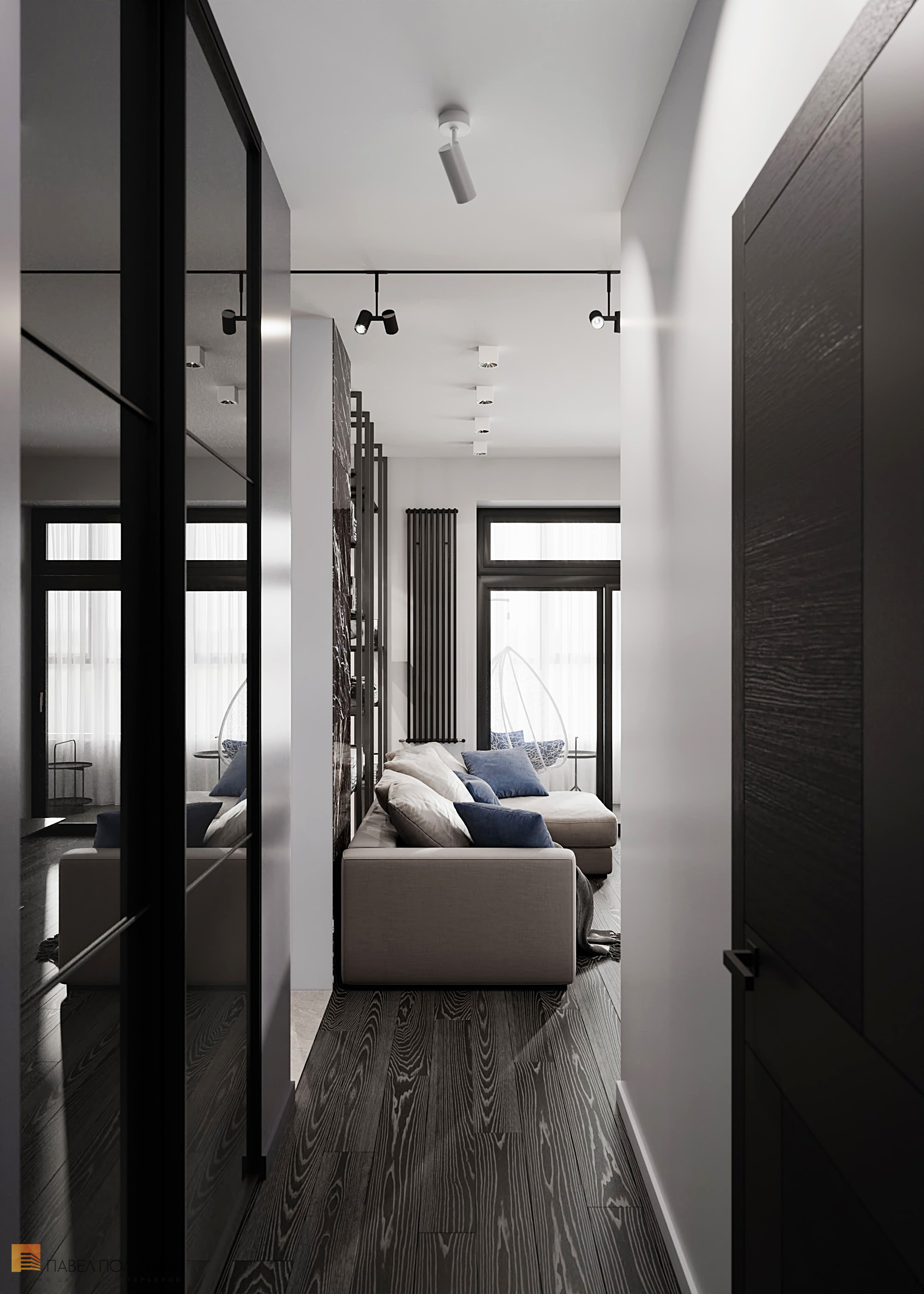 Фото интерьер коридора из проекта «Интерьер квартиры в современном стиле, ЖК «Остров», 90 кв.м.»