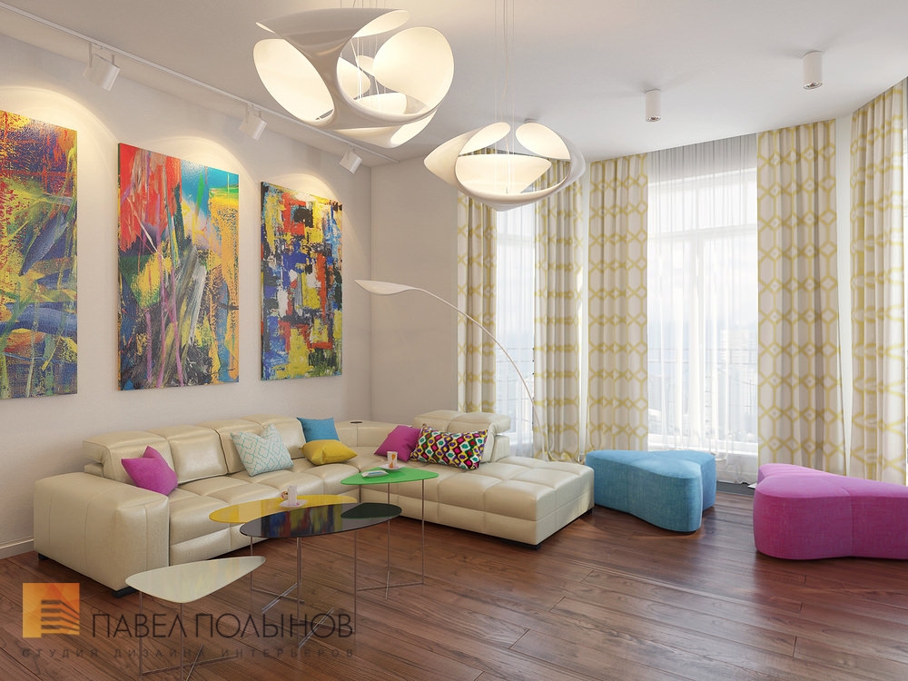 Фото интерьер зоны гостиной из проекта «Дизайн квартиры на улице Дибуновская, 117 кв.м»