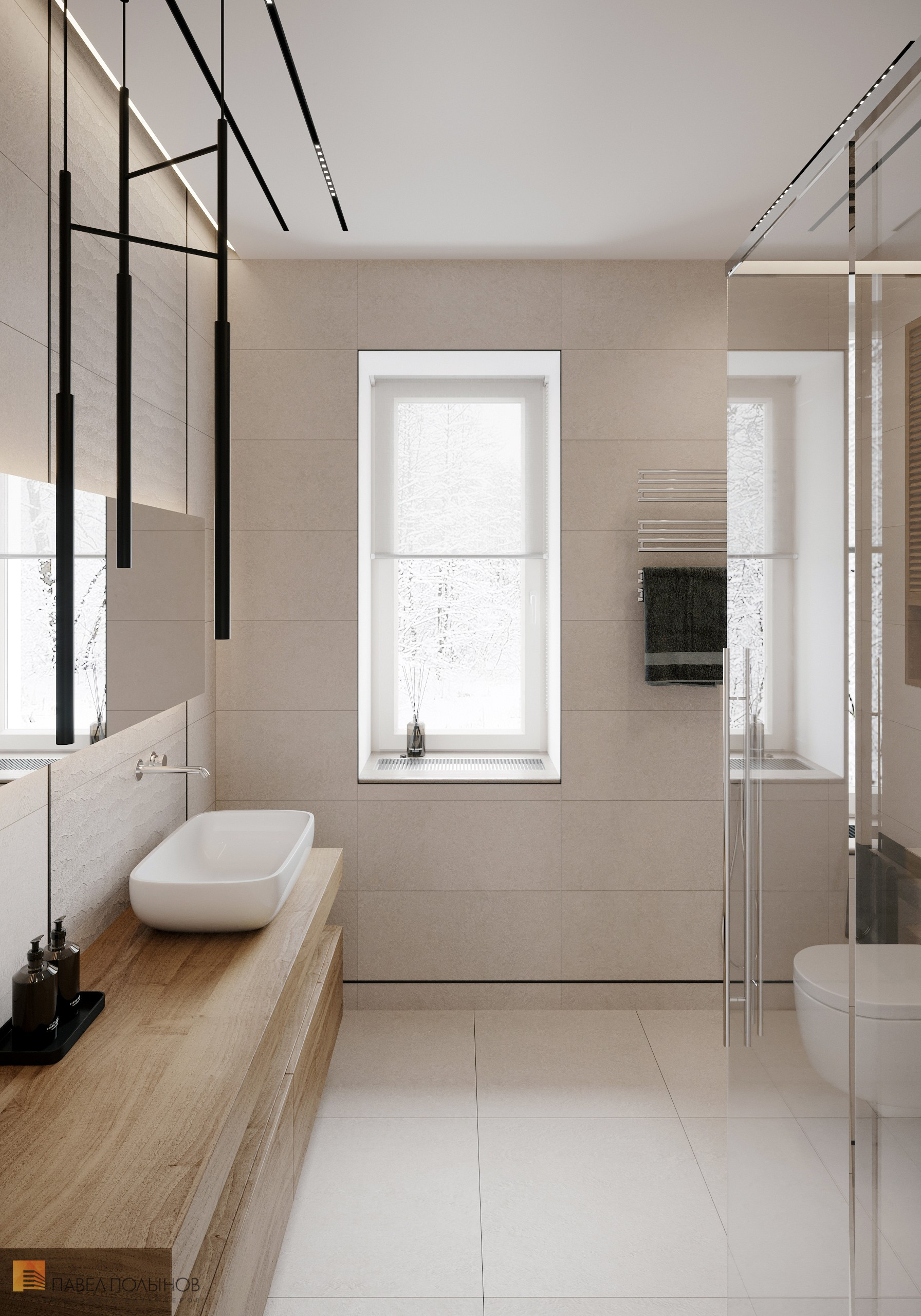 Фото дизайн интерьера ванной комнаты из проекта «Дом в Апрелевка парк, 245 кв.м.»