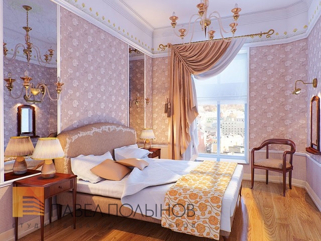 Фото дизайн интерьера спальни из проекта «ул. Казначейская - дизайн интерьера квартиры 95 кв.м»
