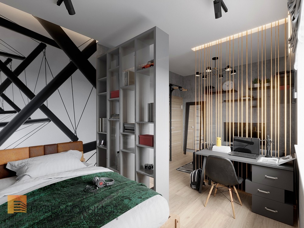 Фото дизайн детской комнаты из проекта «Дизайн квартиры в современном стиле, ЖК «Home Sweet Home», 129 кв.м.»