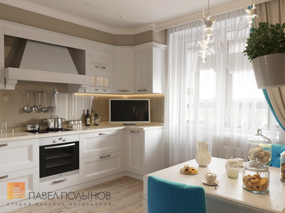 Фото кухня из проекта «Интерьер квартиры в стиле легкой классики, ЖК «Академ-Парк», 68 кв.м.»