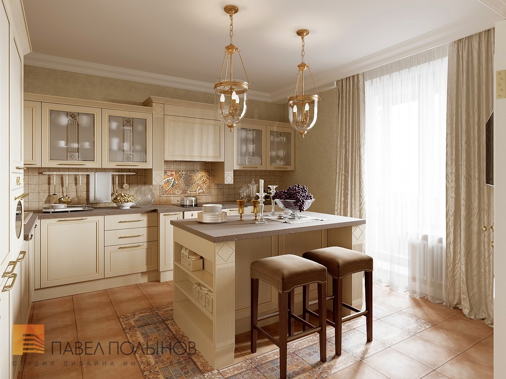Фото интерьер кухни из проекта «Квартира в классическом стиле, ЖК «Time дом у Московской», 120 кв.м.»