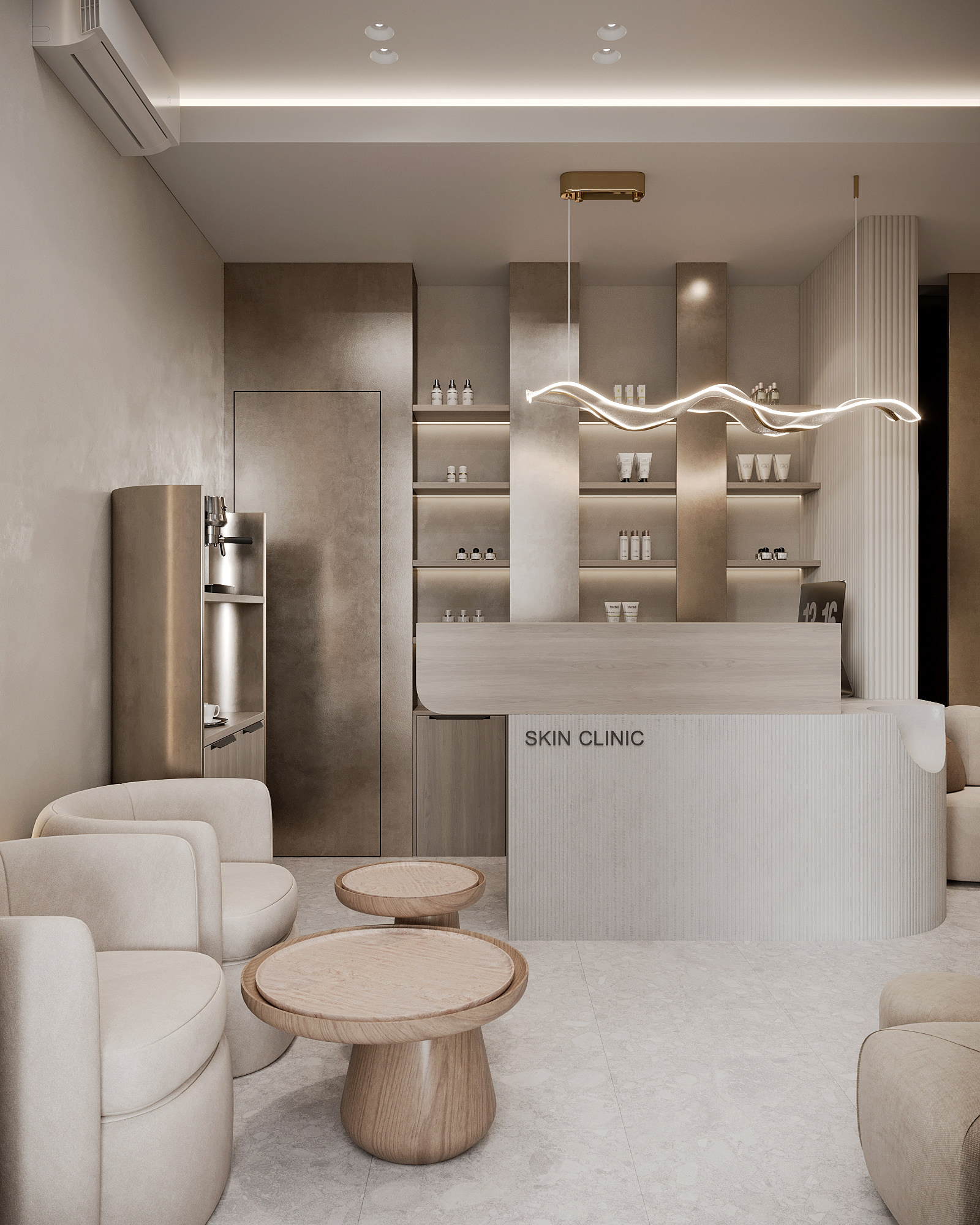 Дизайн интерьера клиники косметологии «SKIN CLINIC» – Элегантность и ...