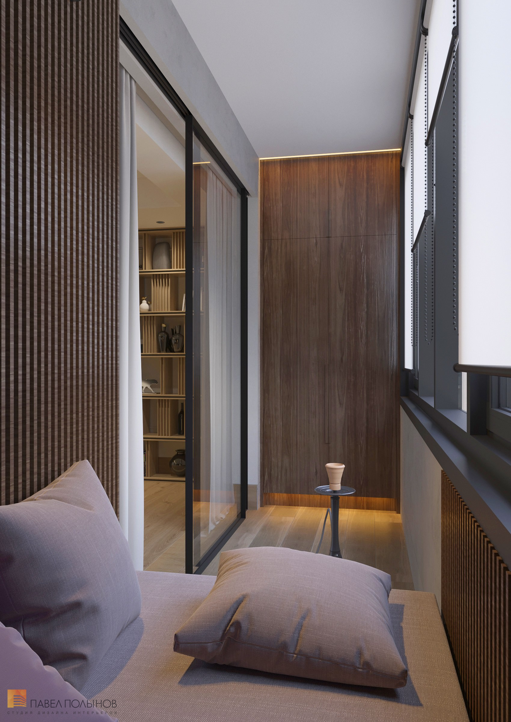 Фото лоджия из проекта «Квартира в современном стиле с элементами классики, ЖК «Граф Орлов», 142 кв.м.»