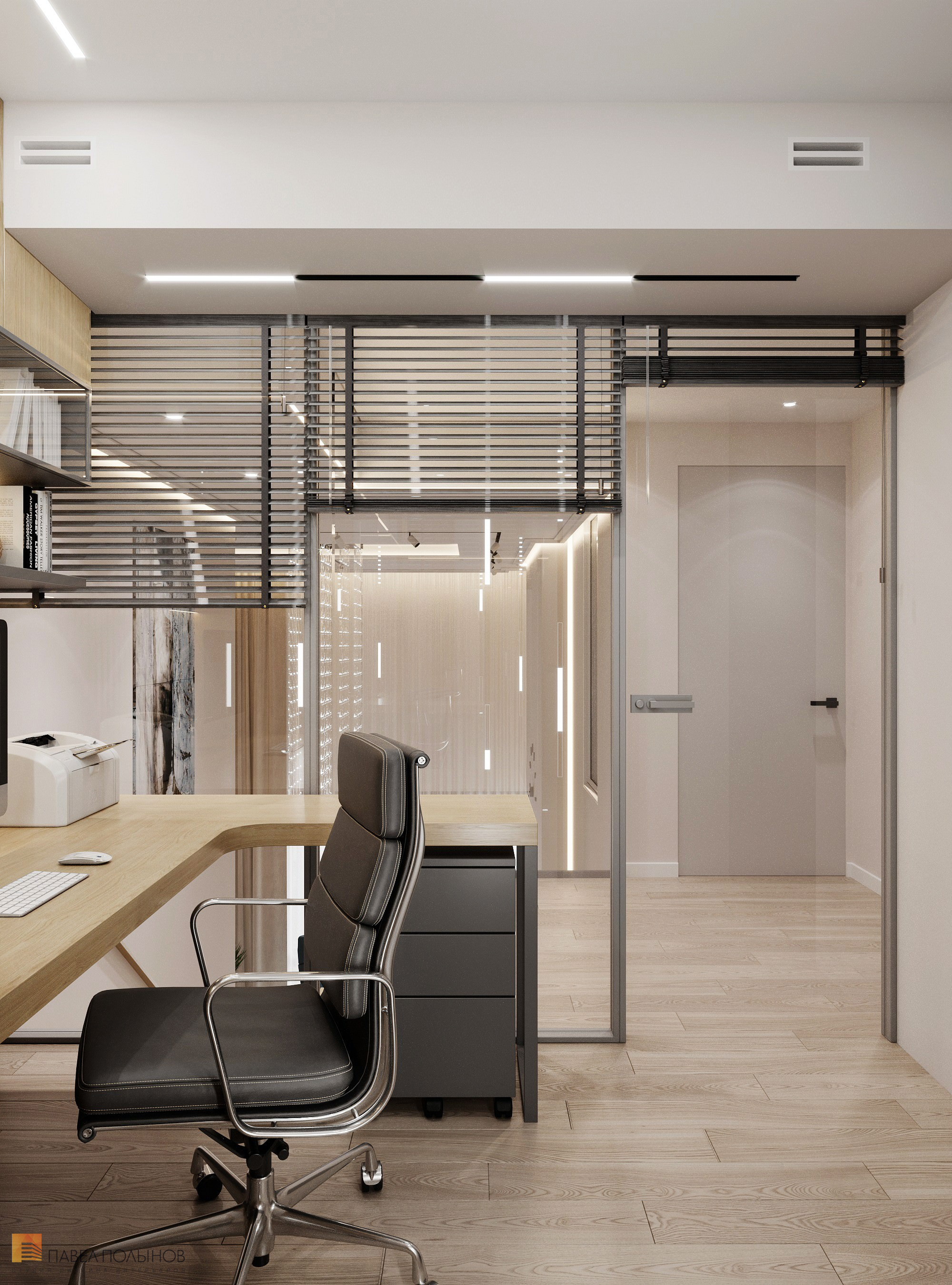 Фото дизайн интерьера кабинета из проекта «ЖК BauHaus, 95 кв.м.»