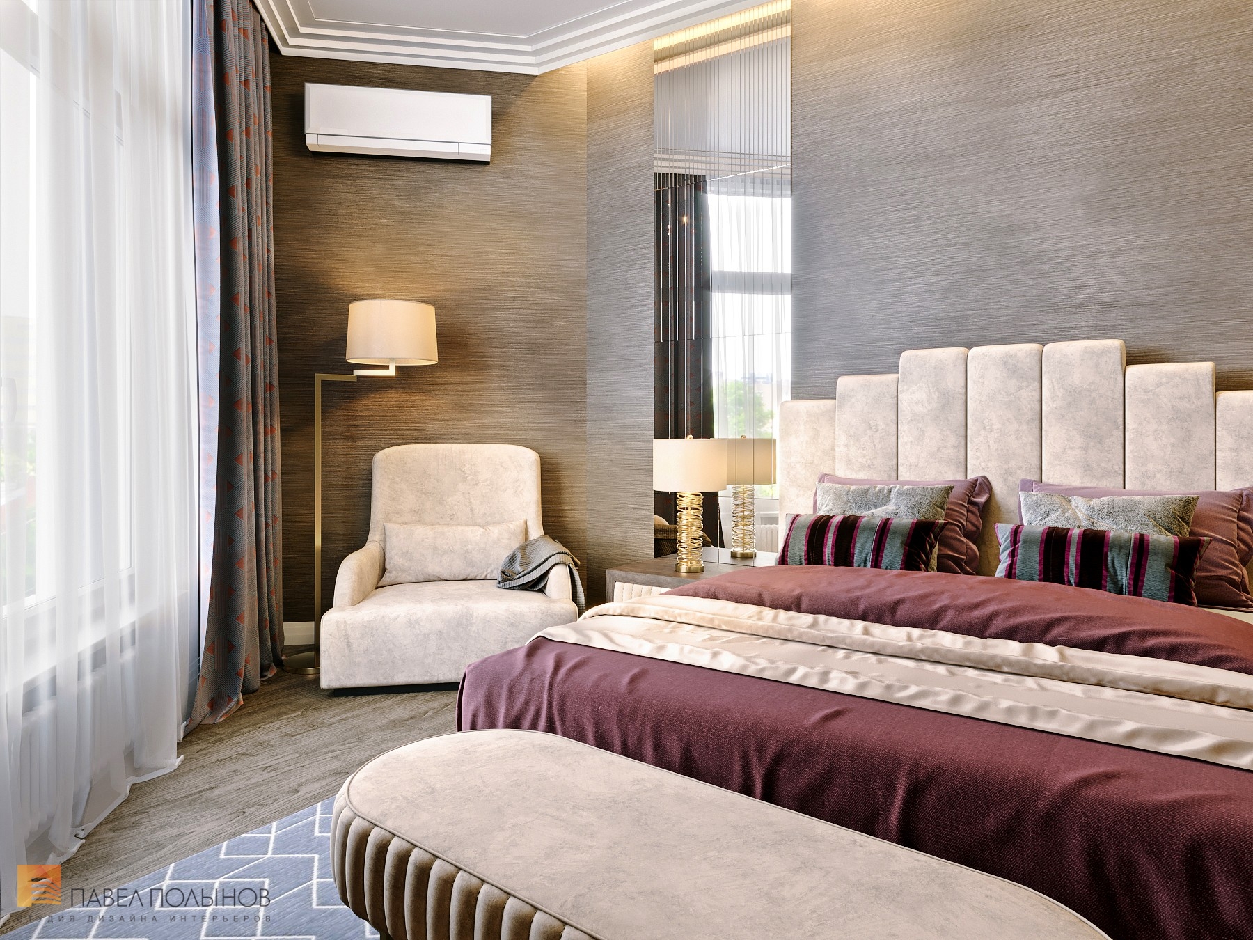 Фото спальня из проекта «Квартира в стиле неоклассики, ЖК «Леонтьевский мыс», 250 кв.м.»