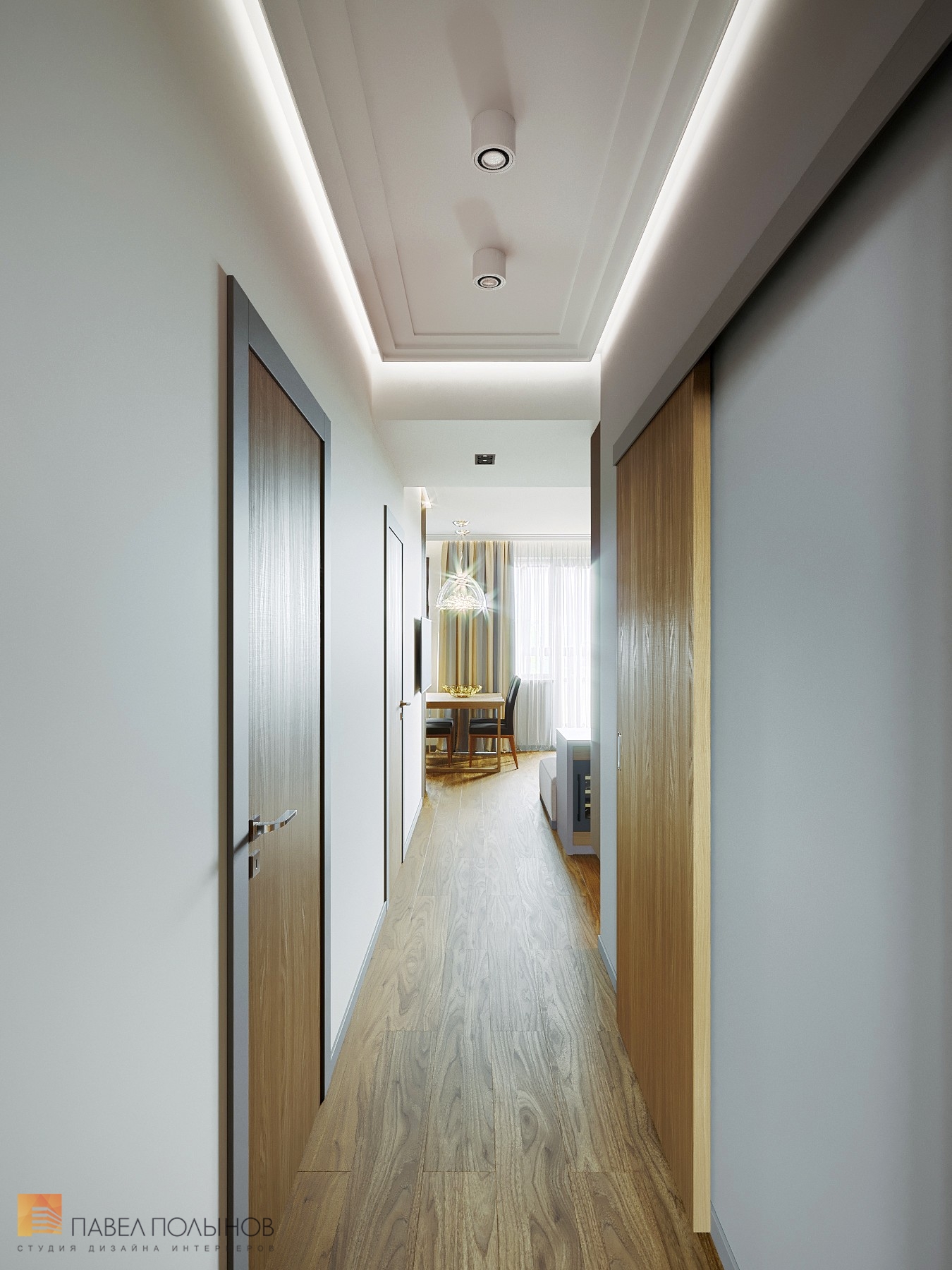 Фото дизайн холла из проекта «Интерьер квартиры с современном стиле с элементами скандинавского, ЖК «Skandi Klubb», 77 кв.м.»