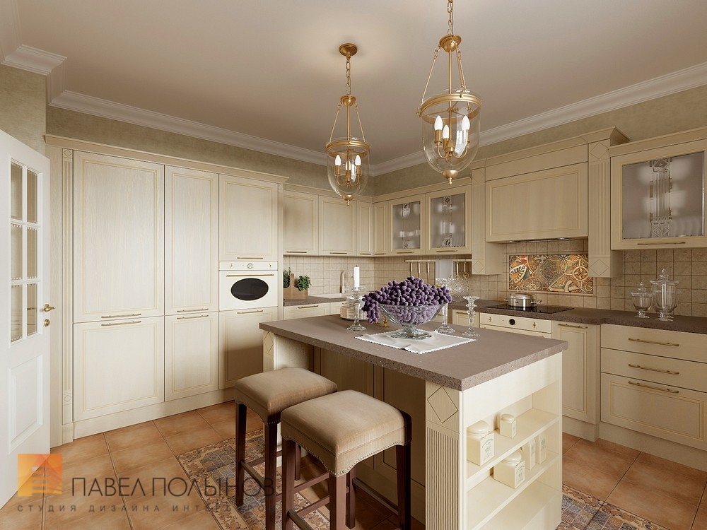 Фото дизайн кухни из проекта «Квартира в классическом стиле, ЖК «Time дом у Московской», 120 кв.м.»