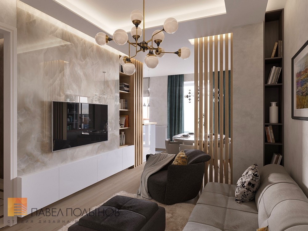 Фото гостиная из проекта «Дизайн квартиры в современном стиле, ЖК «Home Sweet Home», 129 кв.м.»