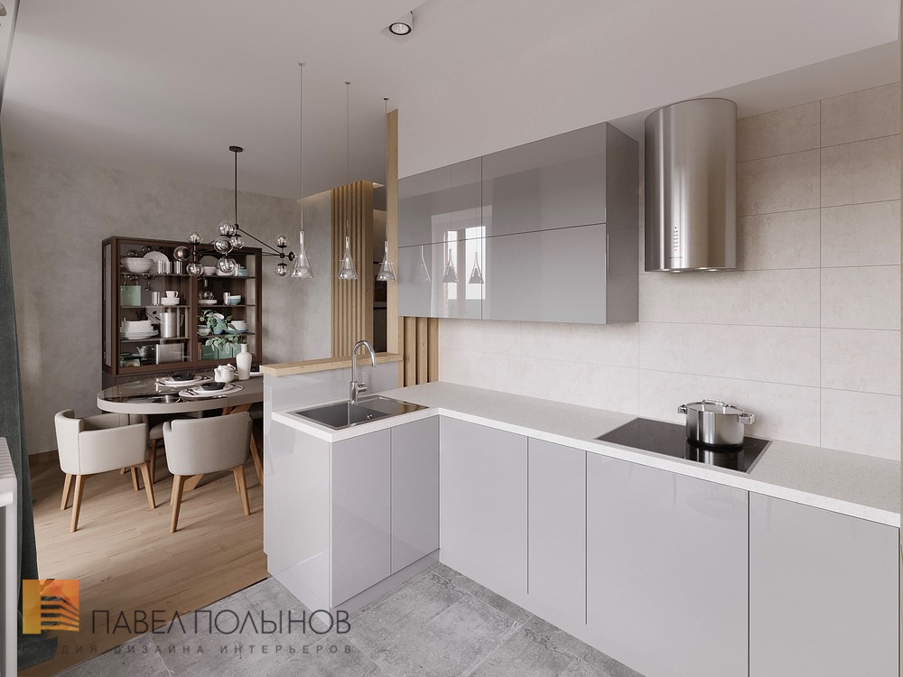 Фото кухня из проекта «Дизайн квартиры в современном стиле, ЖК «Home Sweet Home», 129 кв.м.»